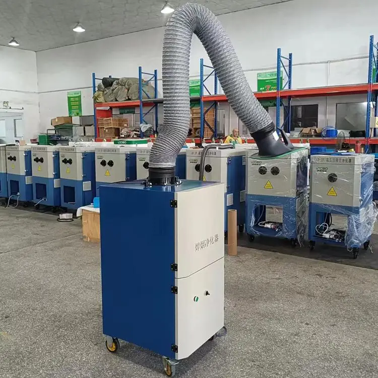 Professional Industrial Mobile Welding Smoke Extractor Air Cleaning Cartridge Filter Dust Collector Machine