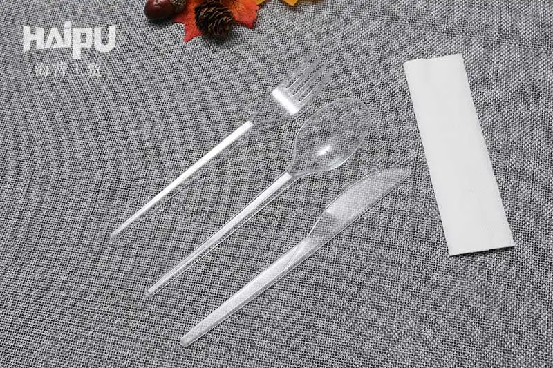 White PS disposable plastic kitchenware