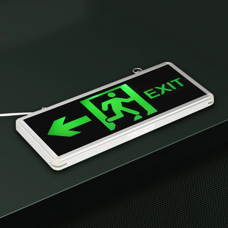 ODM OEM Green Emergency Exit Light With Battery Rechargeable Led 220v Emergency EXIT Sign Lighting