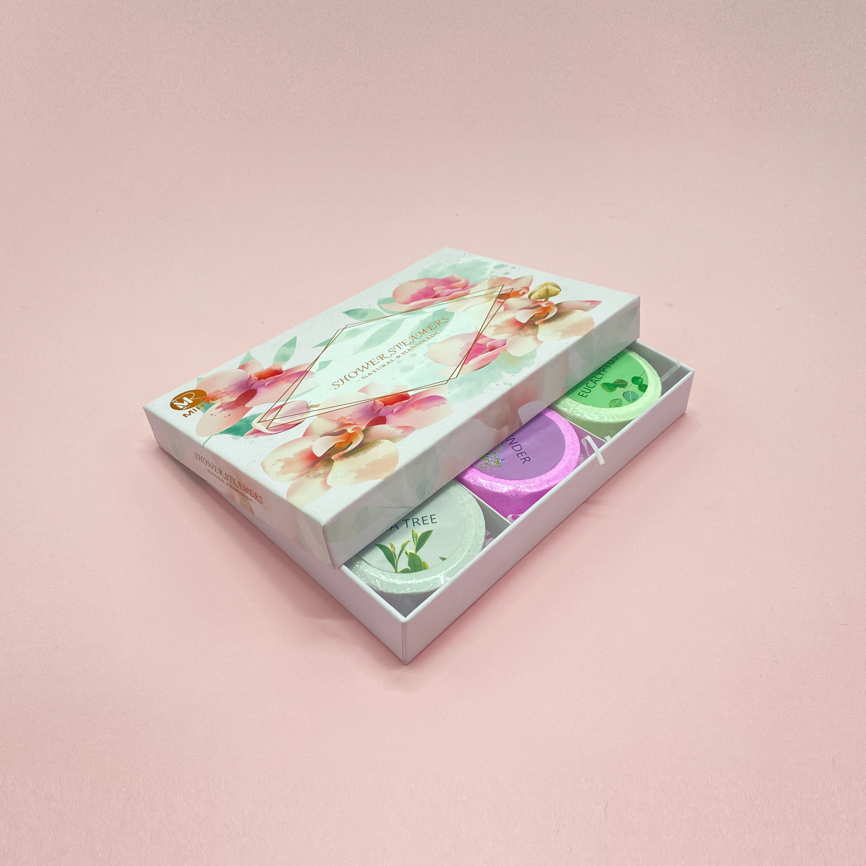 Custom Private Label Bulk Lavender Shower Steamers Variety Pack of 6 Shower