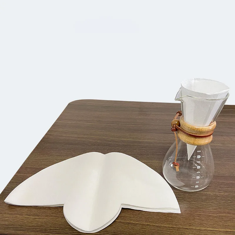 pour over coffee maker 100 pcs/bag half moon disposable coffee filter paper filters white