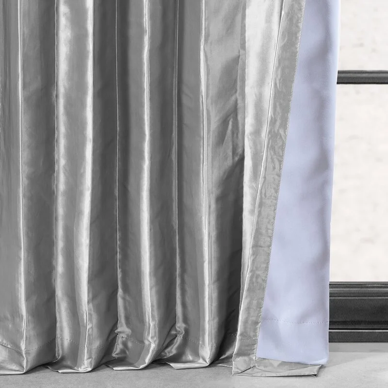 Bindi Blackout Flame Retardant Soft Ice Silk Drapes 100% Polyester Thermal Room Curtain for Hotel