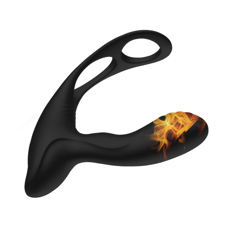 Wireless remote control sax toys for man masturbation male prostate vibrating double ring silicone anal plug massager heating