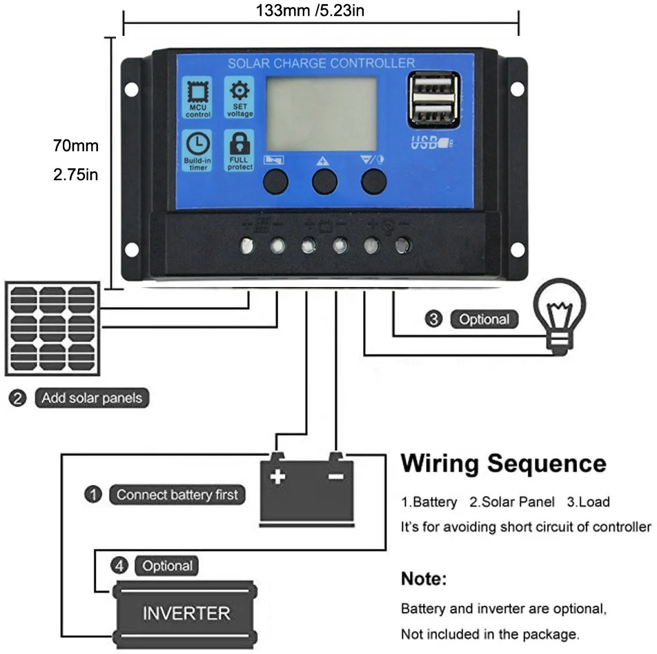 100w 12v solar System caravan boat yacht Complete solar system Solar Power System Kit