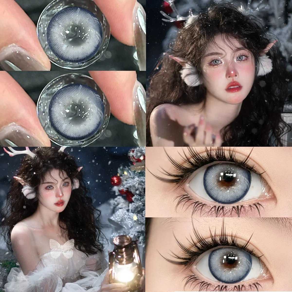 Mesiru Tricolor Blue Cosmetic Color Contact Lens From Korea