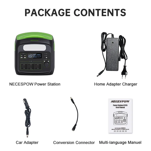 Hot Sales 700W  portable  power station NECESPOW N7576  with LiFePO4 battery  power provider with Long Lasting  time