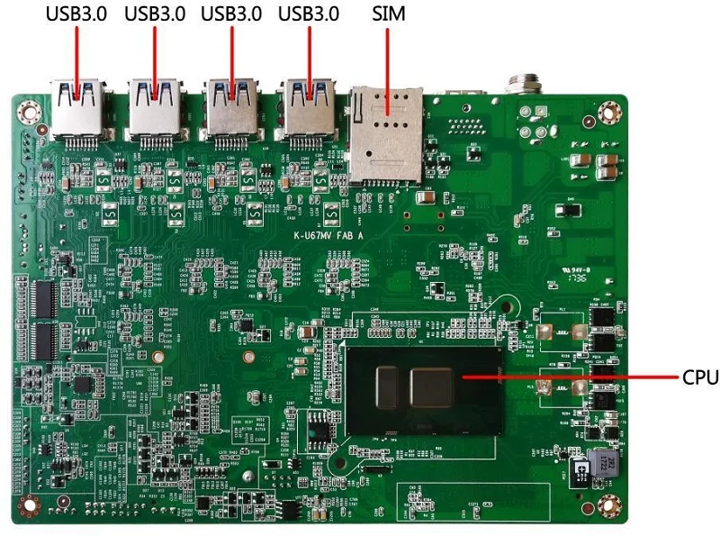 PT-U67MV Intel Core i3/i5/i7 processors industrial grade mother board 4 POE,16*GPIO  9~36V  industrial motherboard