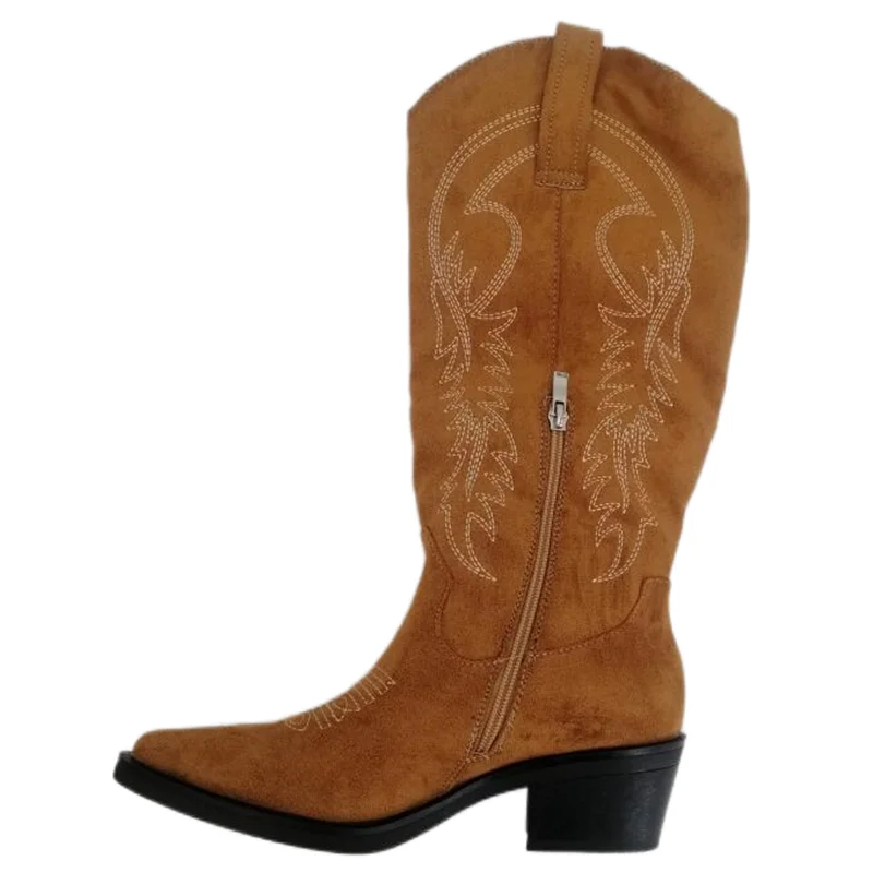 Classic suede leather fashion ladies boots 2023