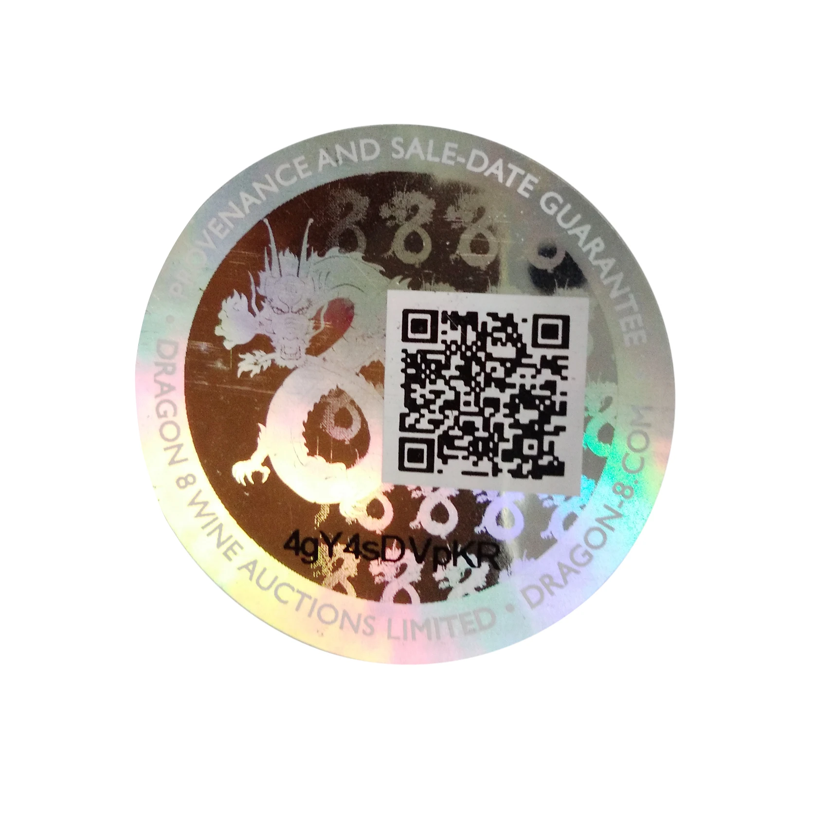 Random QR code variable scratch numbers custom 3D hologram laser sticker label
