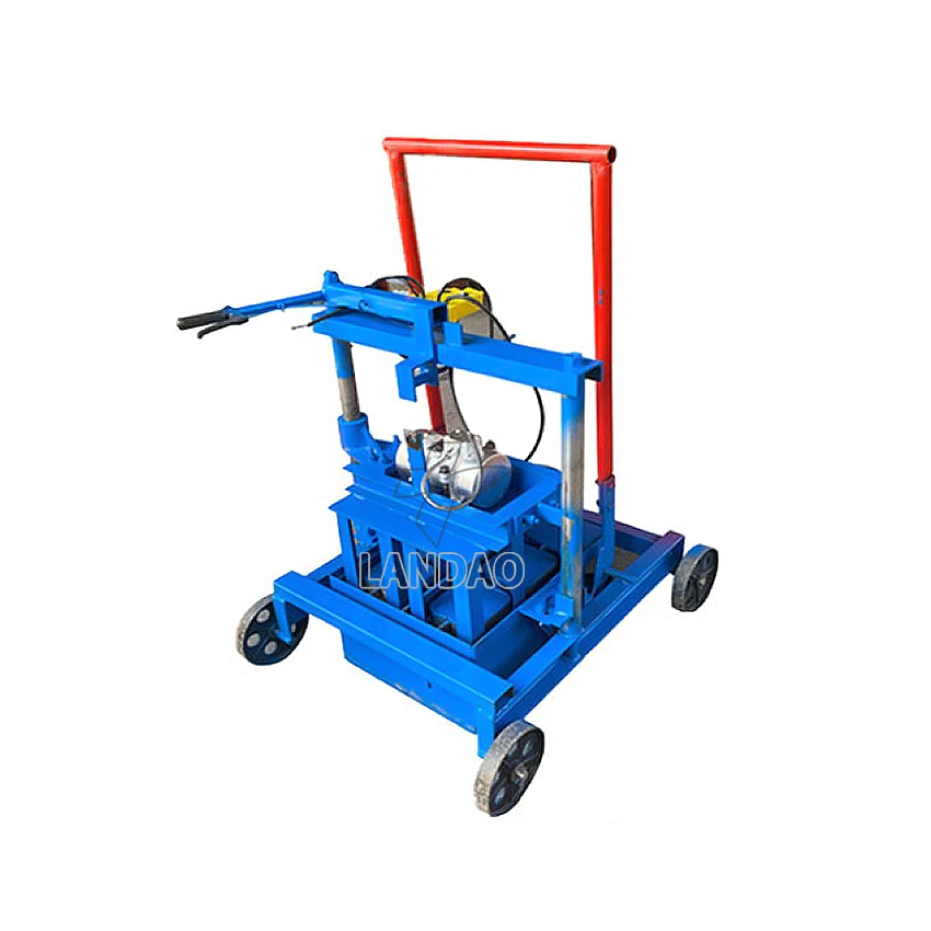 Manual Hand Press Egg Laying Mobile Hollow Brick Qt40-3C Small Block Machine