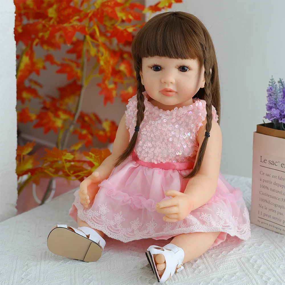 URCHOICE Soft Lifelike Silicone Reborn Baby Doll Toddler Eliminate Loneliness Solitude Partner Kids Toys Baby Fetish Artist