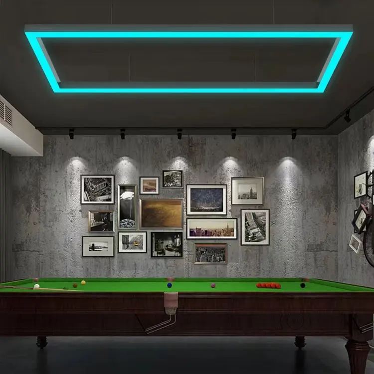 Modern Long Strip Lamp Linear Strip Lighting Office Luminaire Lamp LED Batten Tube Pendant Suspended Hanging Linear Light