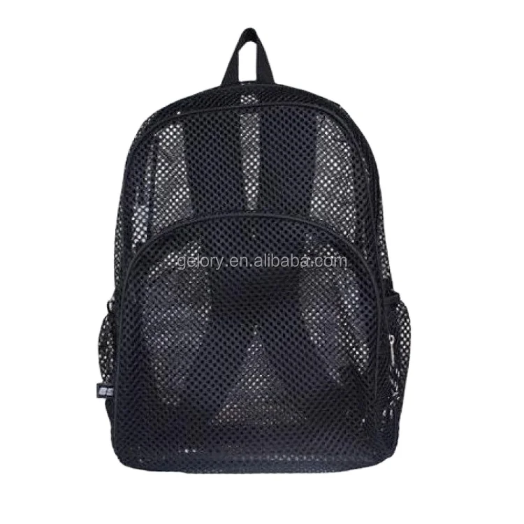 Hot Sale 2024 Custom Clear view Mesh material Softback Type and Camping Hiking Use sport backpack