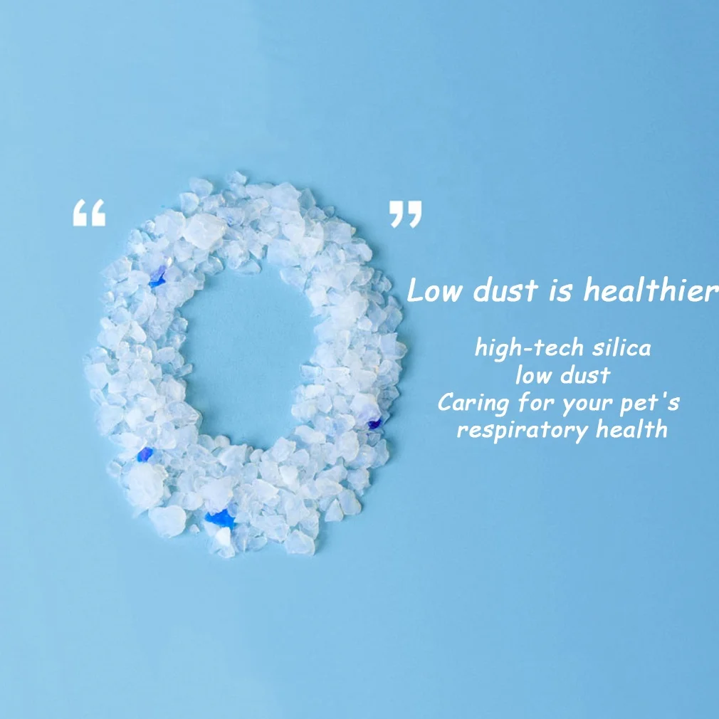 Factory Direct sales 1-8mm Silica Gel Cat Litter Highly Absorbent Dust-Free Strong Odor Control Ability OEM Silica Cat Litter