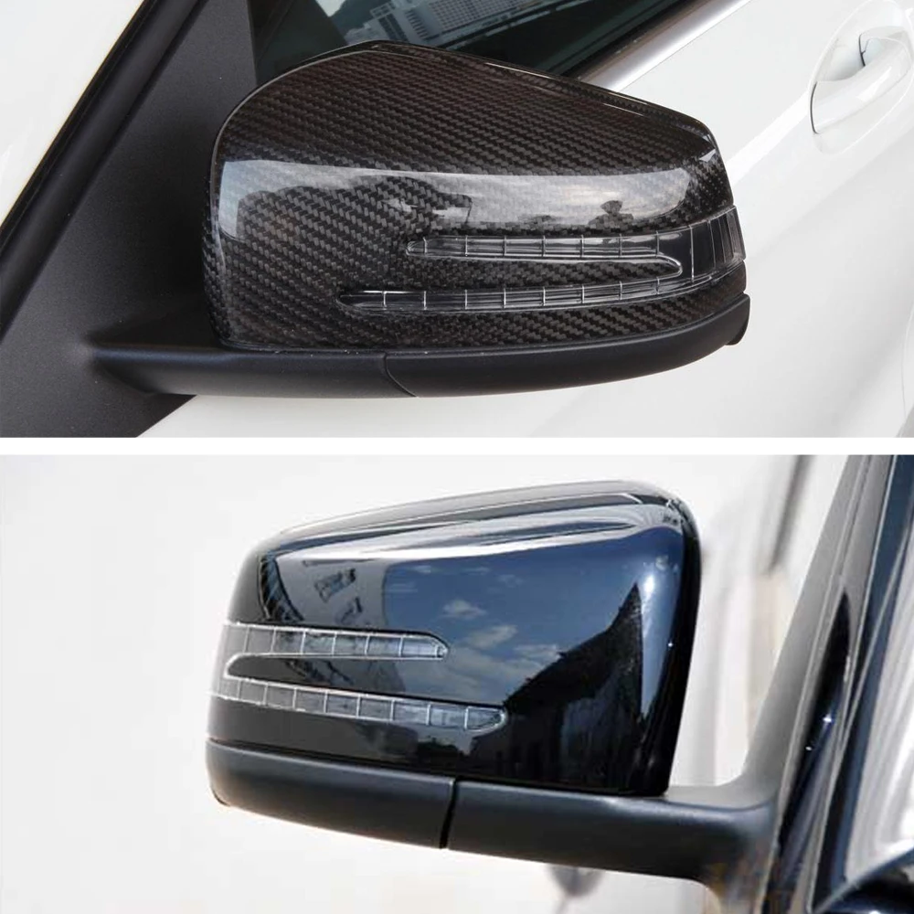 Колпачки для боковых зеркал заднего вида Mercedes Benz A B C E S CLA GLK GLA Class W176 W246 W204 W212 W221 C117 X204 X156 Carbon