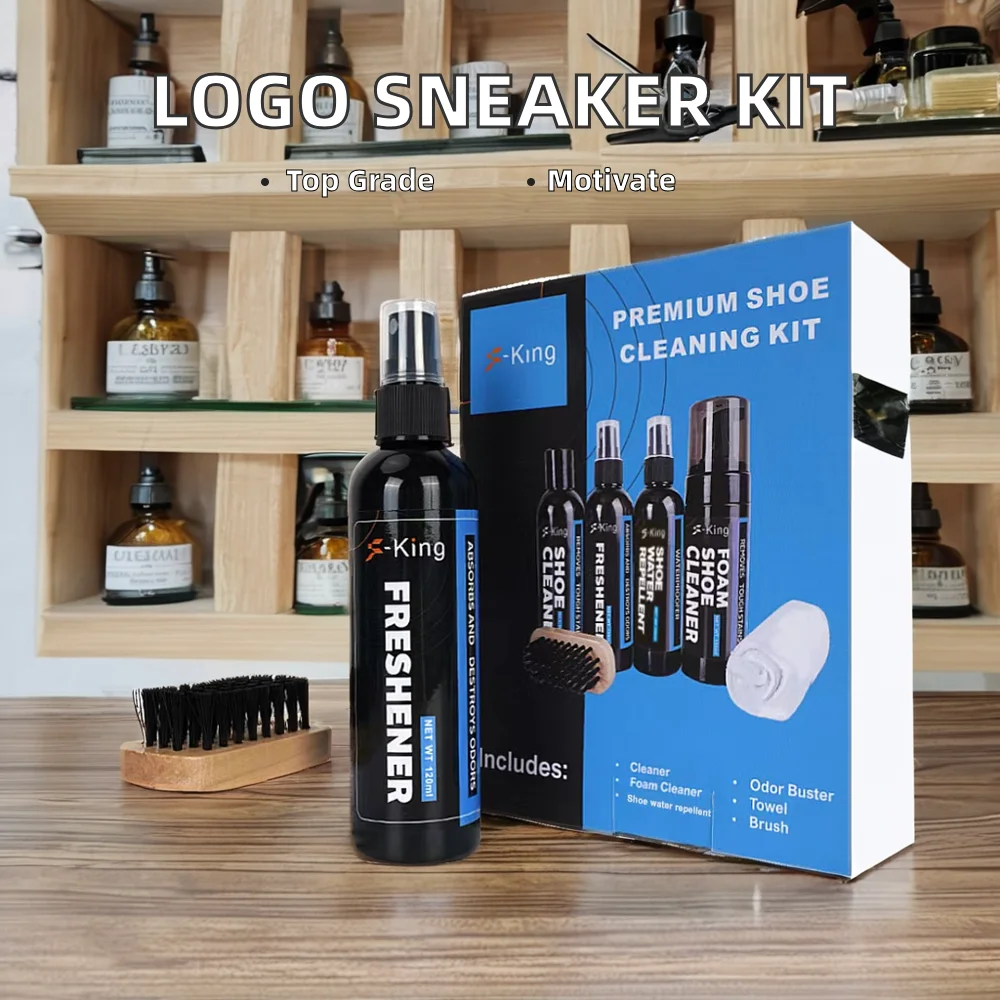 Single Bottle Set with Custom Logo Waterproof Sneaker Cleaner Kit Featuring Leather Conditioner to Remove Shoe Stains Deodorant