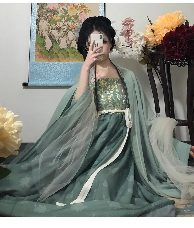 New Fashion Spring Chinese Style Retro Dresses Film and Television Daily Clothing Cos Dress Casual Hanfu Suit for Women and Lady