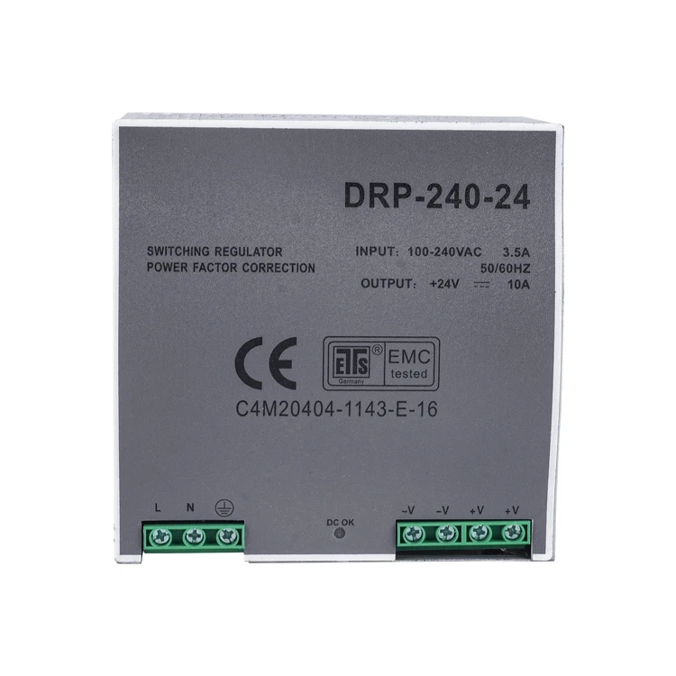 AC to DC 75W 120W 240W 480W 220VAC 24V 48V SMPS Full Range Input Din Rail Switching power supply