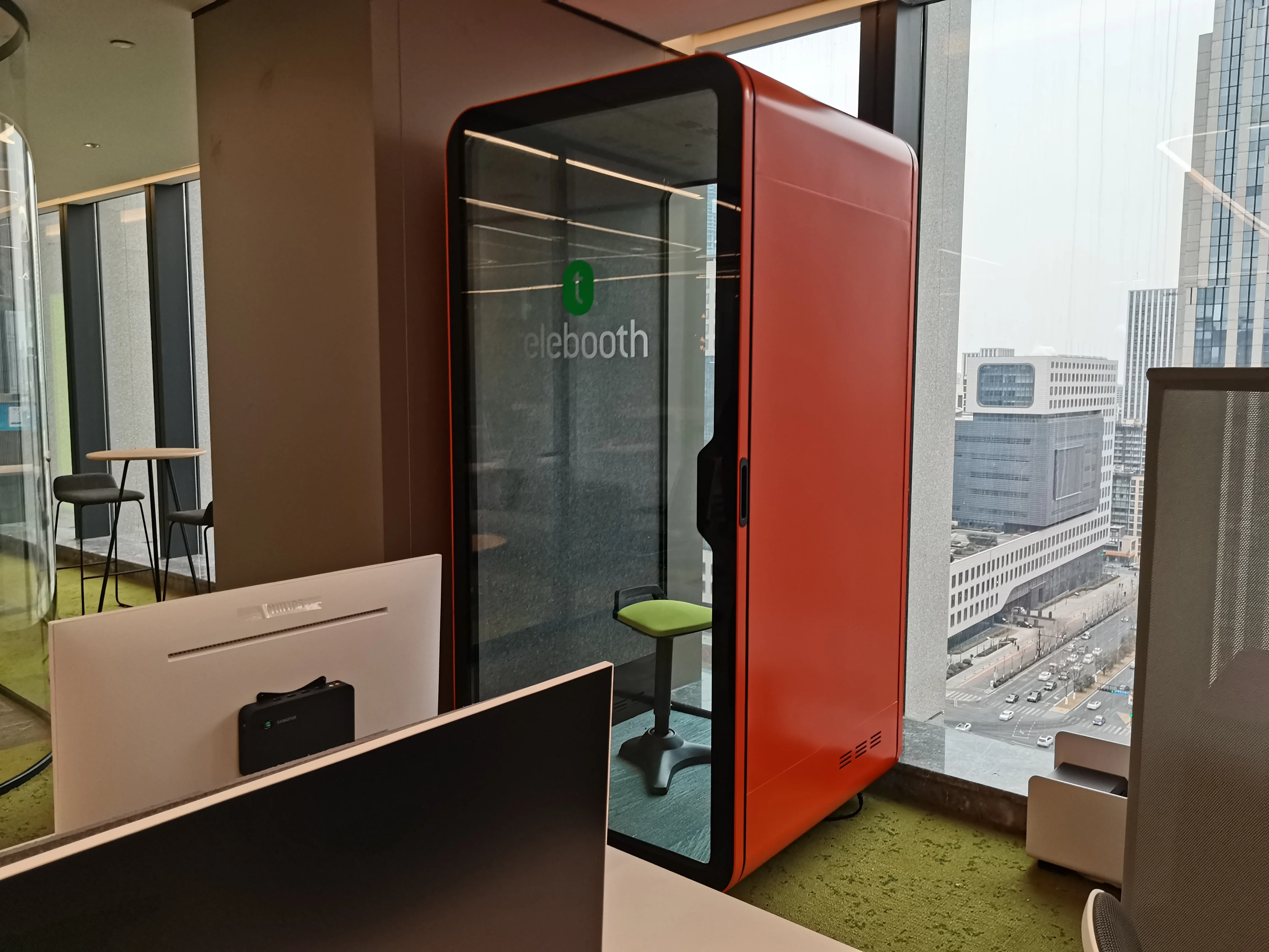 Telebooth single soundproof  call pod  removable soundproof office  call pod conference room soundproof  call pod