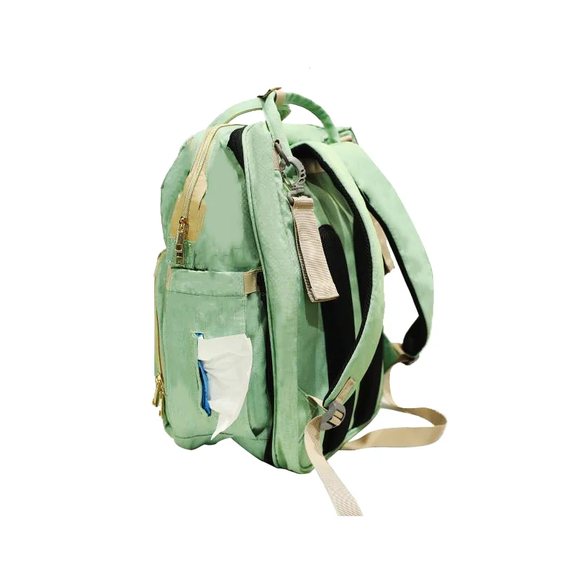 Wholesale Portable Waterproof Mummy Back Pack Large Capacity Mom Backpack Foldable Baby Bed Diaper