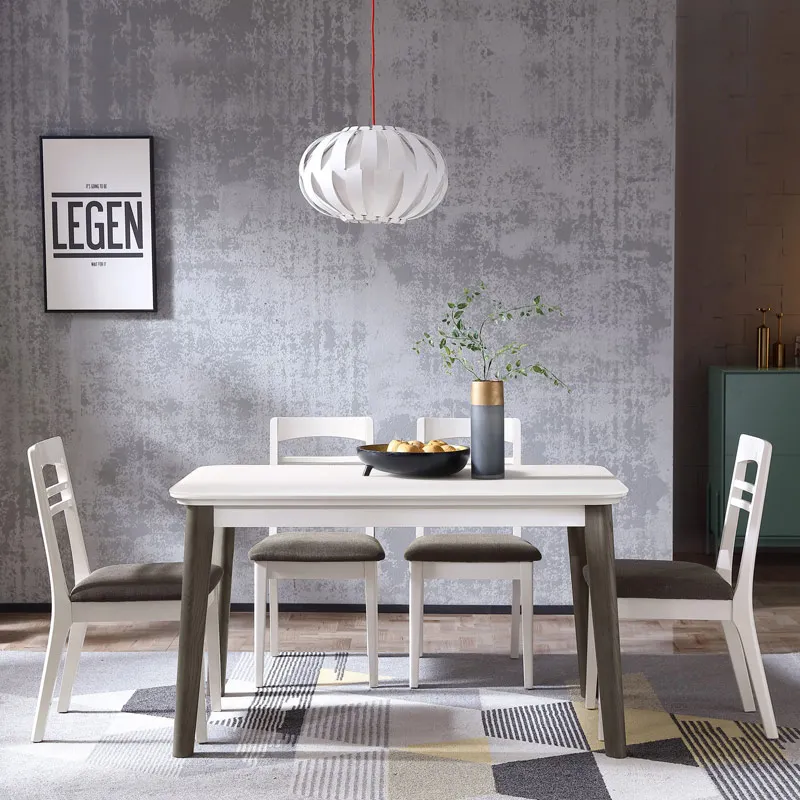 Linsy Top Banquet Luxury Home Furniture Dinning Set Italian With 4 6 Chairs White Wooden Modern Glass Top Dining Table LS062R1