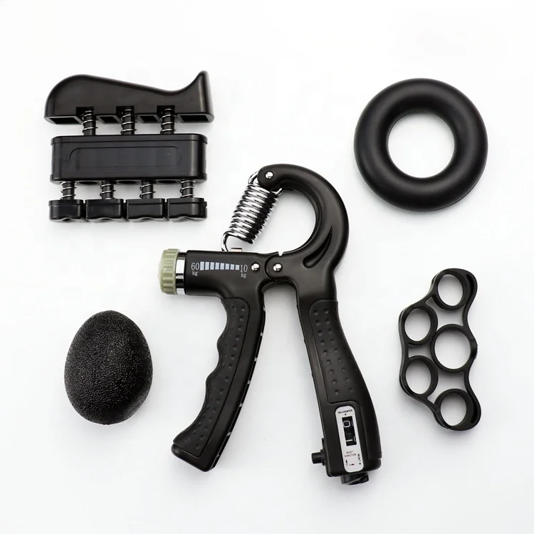  10-60Kg Countable Adjustable Heavy Gripper Fitness Hand Exerciser Grip Wrist Training Increase Strength 5pcs
