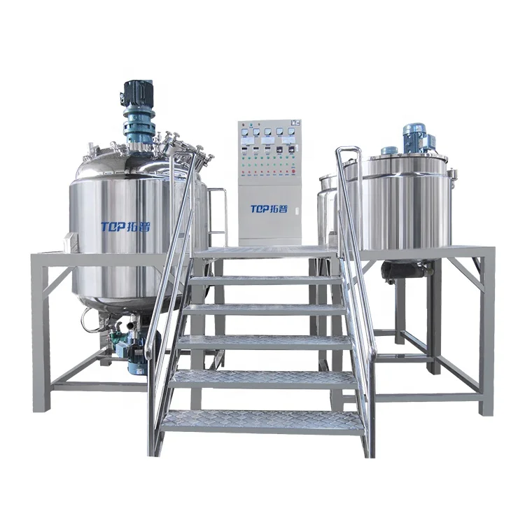 Fixed Type SUS316 Cosmetic Cream Lotion Vacuum Emulsifying Homogenizer