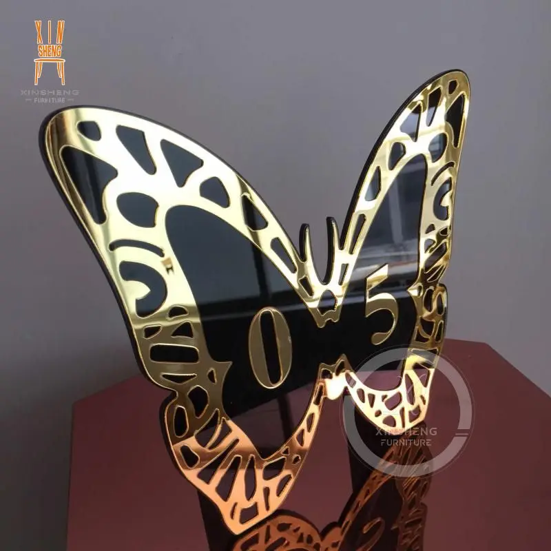 Modern wedding PVC and acrylic Table Display Number