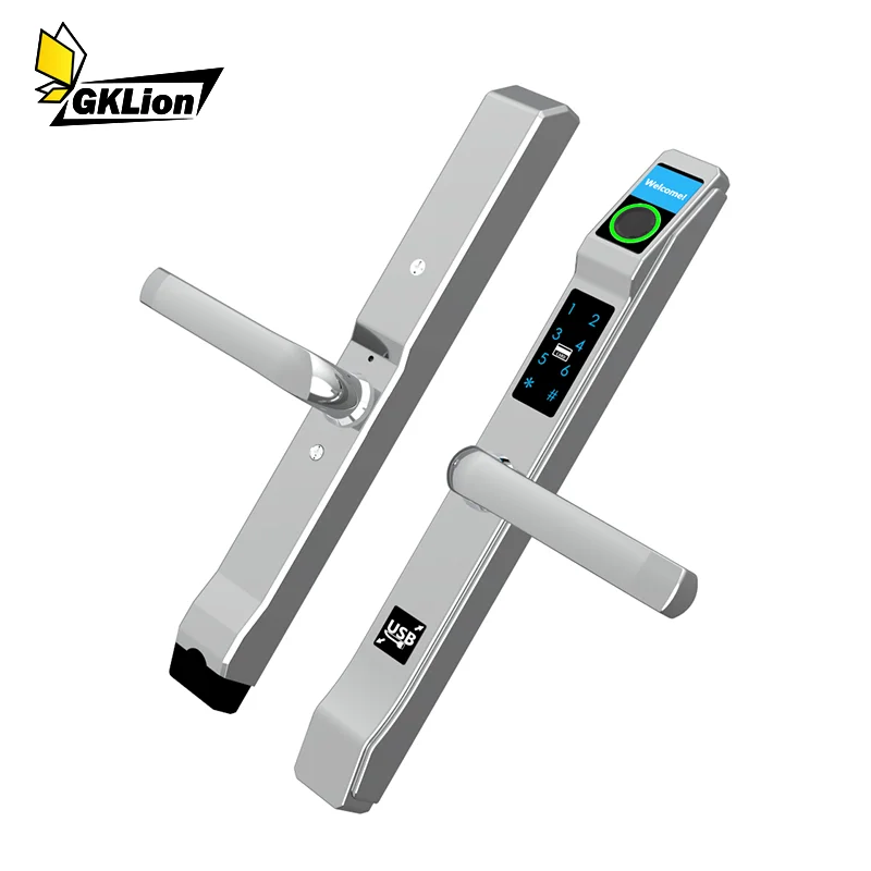 Smart door lock for double glass sliding door fingerprint digital lock for sun room