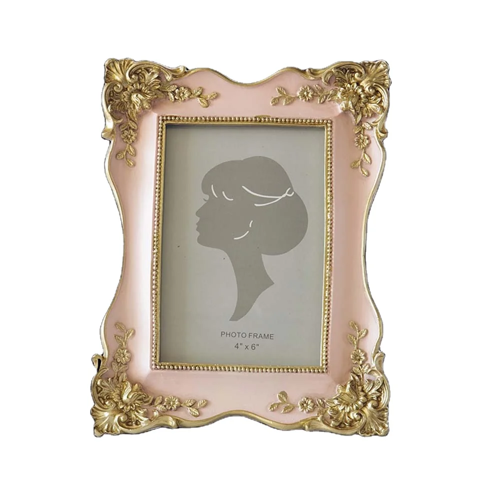 Custom Resin Vintage Unique Green Picture Frame 4x6 Family Antique Photo Frame for Home Decoration