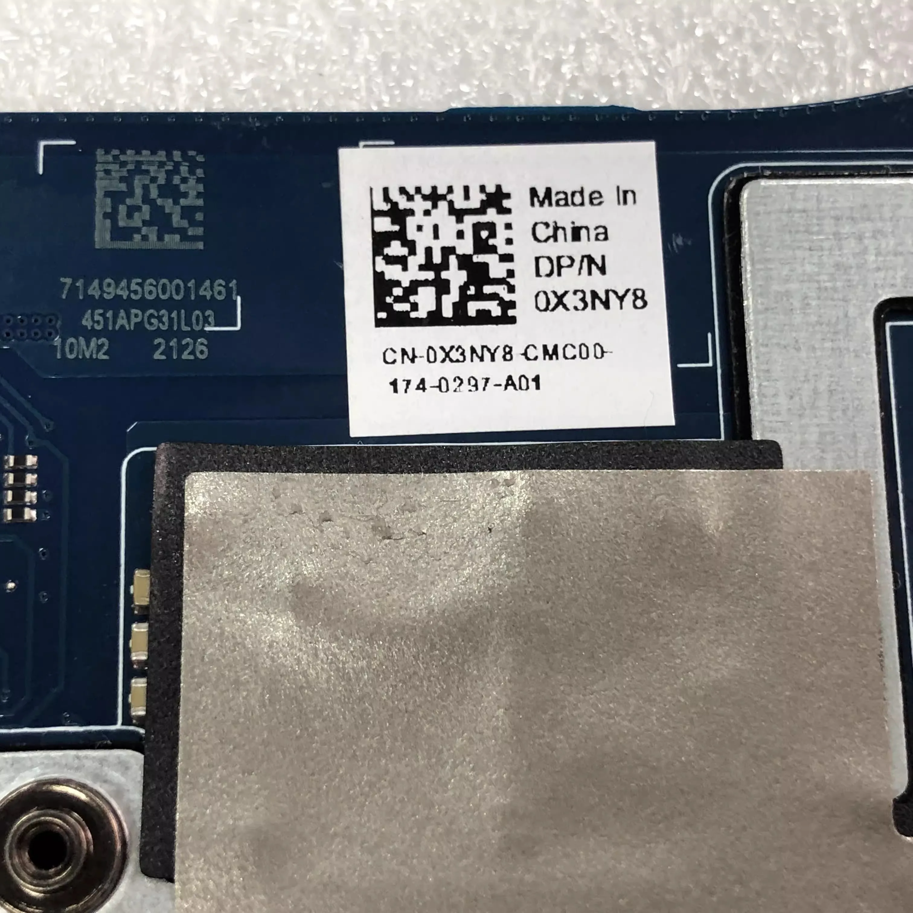 For Dell G15 5511 11 Gen i7-11800H RTX3050Ti LA-K455P Laptop mainboard CN-OX3NY8 Laptop Core i7-11800H GN20-P1-A1-RTX3050TI 4GB