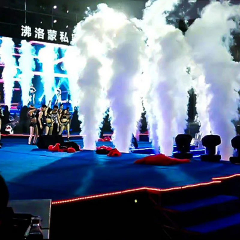 250W Single Pipe Digital DMX Control Multi-Angle LED Smog Maker CO2 Fog Machine with 5 m Air Pipe for Stage Club Concerts