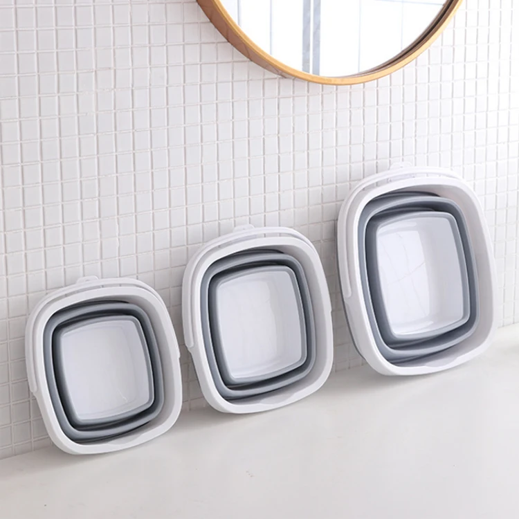 3L 5L 10L CUSTOM LOGO Camping Washing bucket folding water bucket square fishing folding bucket