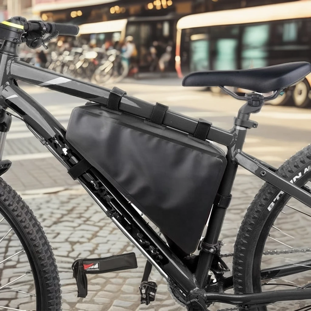 Durable PVC Waterproof Bike Triangle Bag Outdoor Travel Cycle Tool Pouch Storage Handlebar Saddle Wholesale Cycling Tool Case