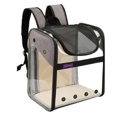 new design clear PVC breathable backpack expandable cat carrier