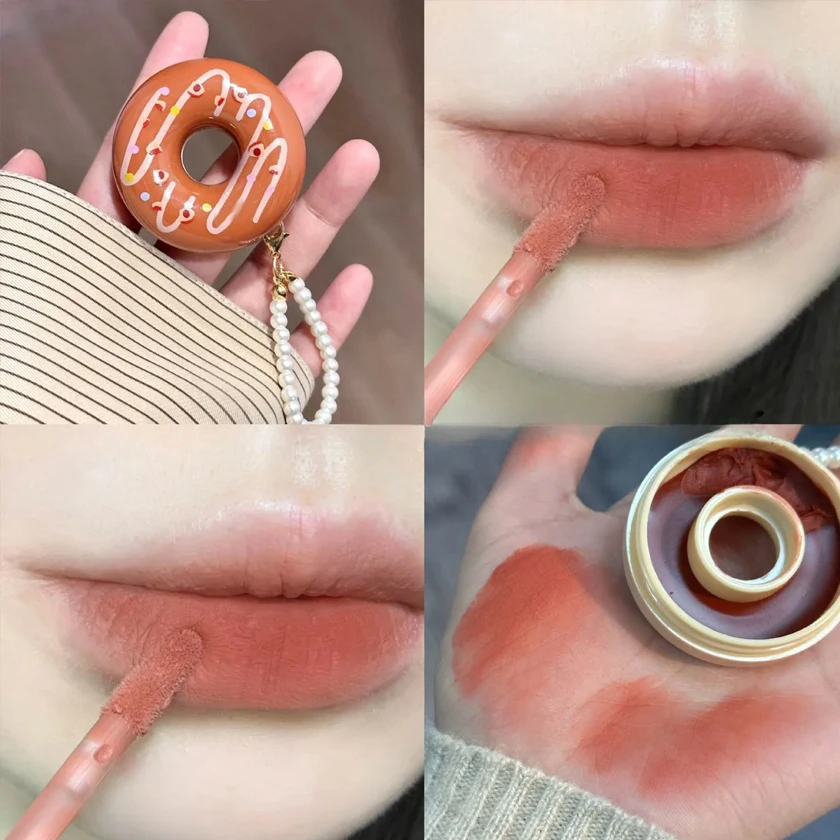 Private Label GMPC Long-Lasting Multiple Shades Velvety Donut-Shaped Matte Lip Gloss Lip Color for All Day Wear