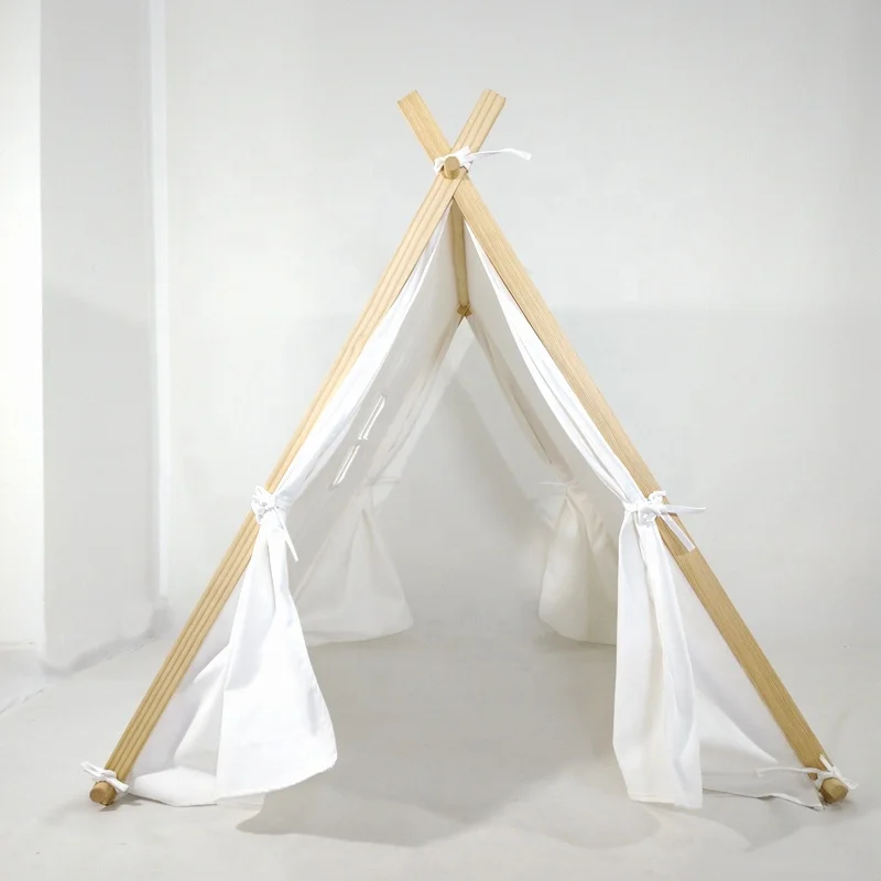 Factory Wholesale Indoor Outdoor Children Play House Toy Sleepover Teepee Indian Kids A Frame Tent for Celebration Parties