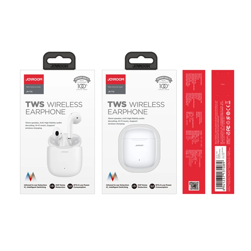 Joyroom T13 mi earbuds real in ear detection wireless charging box airdots 2 for samsung earbuds