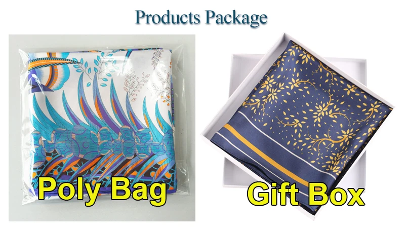 Dacheng Wholesale Custom Made Women Scarves Painting Printed Shawl Square Silk Scarf