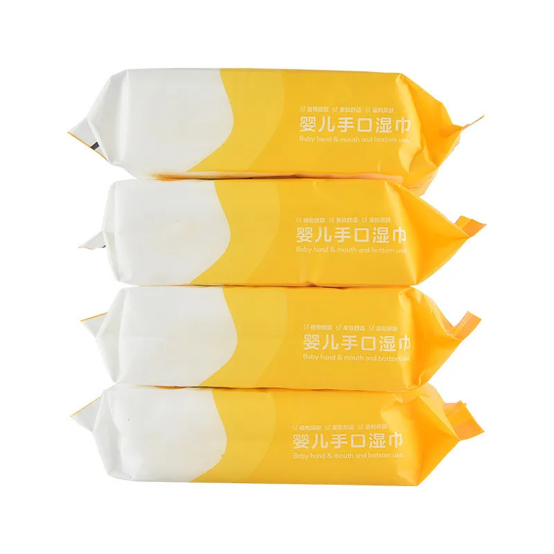 Wholesale OEM Biodegradable Bamboo Cycle Raw Material For Baby Wipes Wipes Container Cotton Baby Wet Wipes