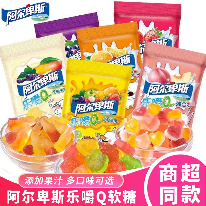 Большие пакеты gummy candy bear Le Chew Q для фруктов смешивание и сочетание мелких снэков сэндвич-конфет