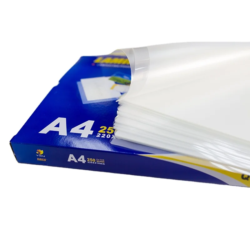 YIDU A4 Size 3 layer Transparent Hot Laminating Pouches Film 160 micron Protect Photos
