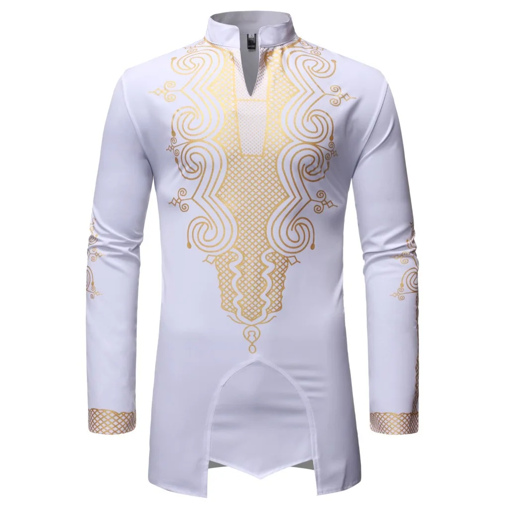  MXCHAN SJH11046 Mid-Length Shirt with Golden