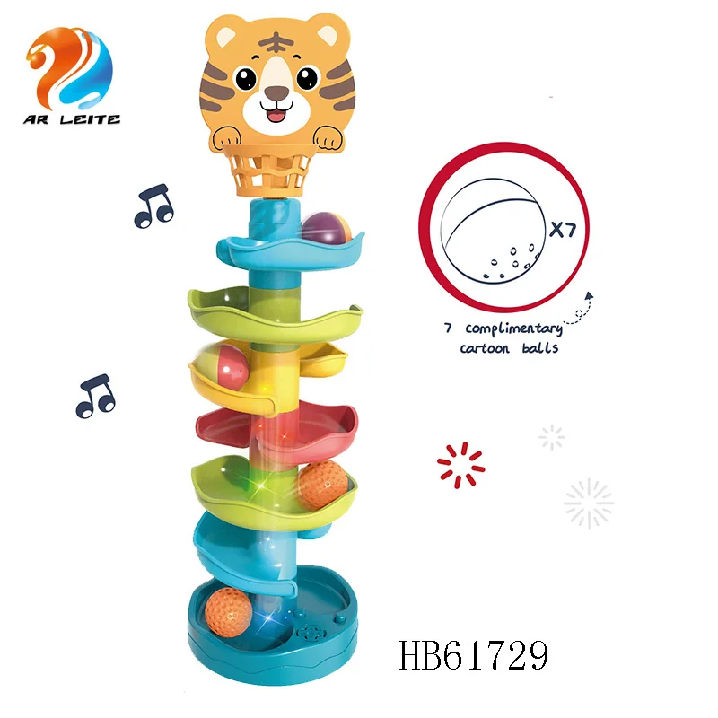 Educational Bang Bingo Kid Cartoon Rolling Ball Track Running Ball Roller Coaster Music Toys