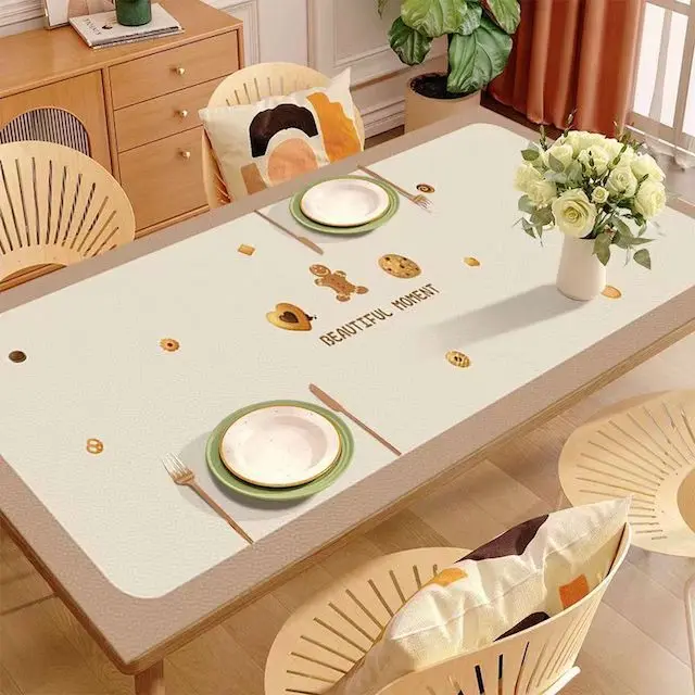 Premium Quality Leather Placemats Waterproof Wipeable Washable for Dining Table Decoration Anti-Slip PU Mats