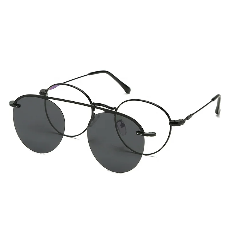 
2020 Ready Goods High Quality UV400 Women Wholesale Men Stainless Magnetic Clip-on Sunglasses Polarized Sun Glasses Eyewear 2062 