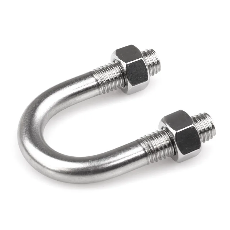 Stainless Steel 304 316 SS M6 M8 M10 M4 M5 M20 u kit SAF 2205 2507 904L 1.4410 1.4462 U bolts and nuts u-bolt With Washer