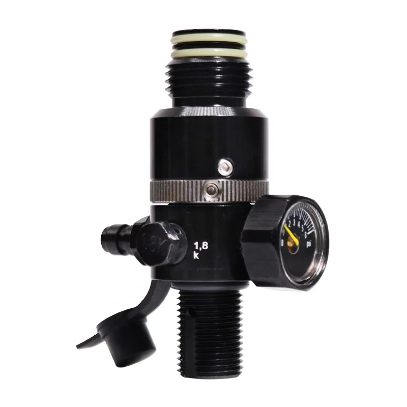 New 360 Degrees Rotary  PCP Paintball Tank  450psi Output with 5/8-18UNF Thread  Air Regulator 4500 psi Double O-Ring