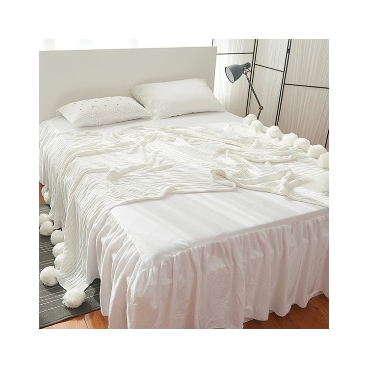 High-Quality Hot Sale Autumn Winter Air Condition Knitted Throw Handmade Big Ball knitted Blanket