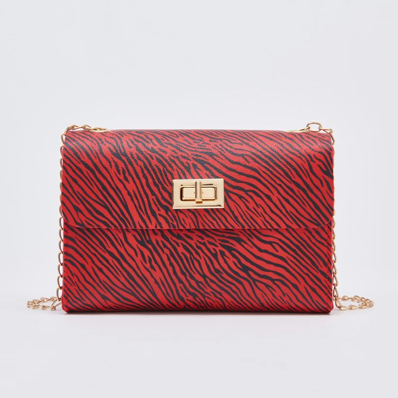 New fashion lock small square handbag shoulder messenger simple chain pattern women crossbodyl bag